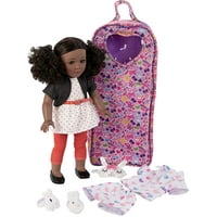 Playtime by Eimmie Valentines Day Playtime Pack 18 Inch Doll Accessories Heart Doll Clothes with Matching Girl/’s Accessories